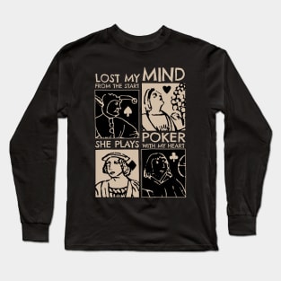 Vintage Character of Standard Playing Cards Long Sleeve T-Shirt